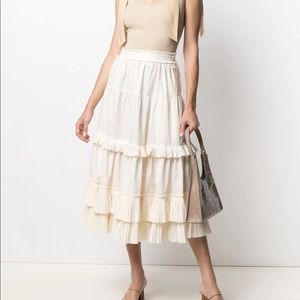 Brand new Ulla Johnson Ruffled Midi Skirt